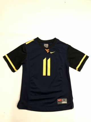 West Virginia University Mountaineers Football Jersey Small Wvu Nike Team A1024