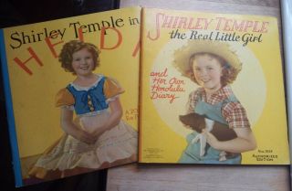 2 X Shirley Temple Books 1930s - Heidi & The Real Little Girl - Well Preserved