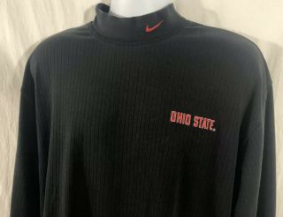 Mens Nike Team Ohio State Buckeyes Longsleeve Turtle Neck Shirt Size XL Black 2