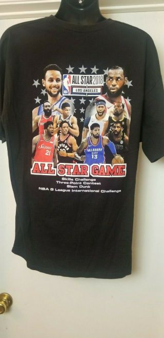 Nba 2018 All Star T - Shirt Sz 2xl Los Angeles Double Sided