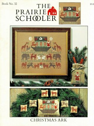 Christmas Ark Sampler - Cross Stitch Leaflet - Oop - Cardstock - The Prairie Schooler