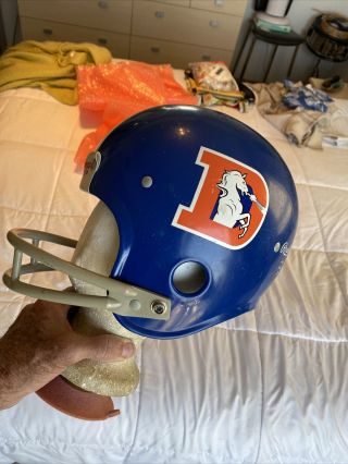 Vintage Denver Broncos Rawlings Nfl Football Helmet Hnfl Size Small Made Usa
