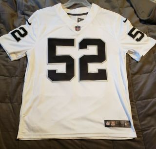 Khalil Mack Oakland Raiders White Nike Stitched Football Jersey Size Large