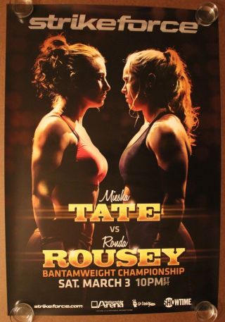 Official Strikeforce - Miesha Tate Vs Ronda Rousey Poster 27x39 (near) Ufc