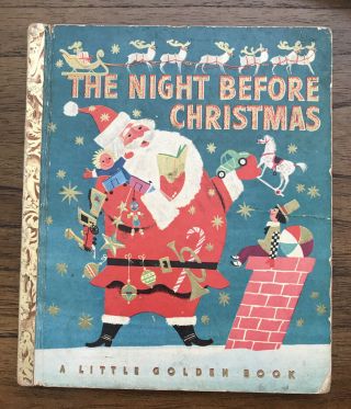Vintage The Night Before Christmas A Little Golden Book 1949 1st Edition