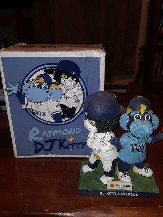 Rare Raymond,  Dj Kitty Tampa Bay Rays Bobblehead Mascots Sga Tropicana Field