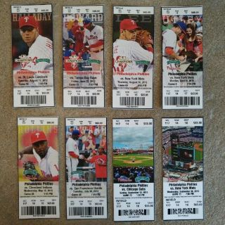 25 Different Philadelphia Phillies Tickets From 2012,  2013,  2014,  2015 & 2016