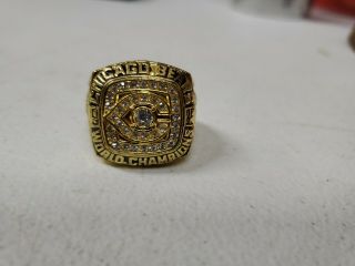 1986 Chicago Bears World Champions Bowl Xx Championship Gold Tone Ring