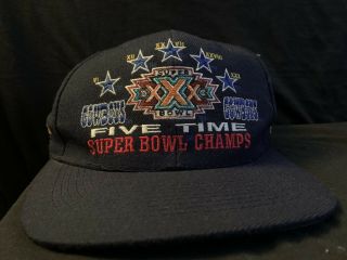 Rare Vintage Official Nfl Annco Dallas Cowboys Five Time Superbowl Champ Hat