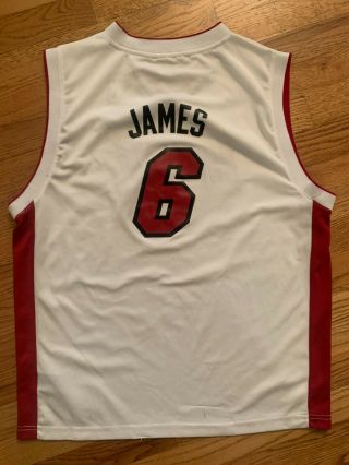 Adidas Lebron James Miami Heat 6 Jersey Youth Size Xl Official Nba King James
