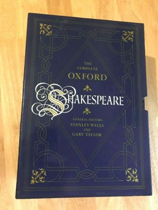 The Complete Oxford Shakespeare - 3 Vol - Guild Publishing - Faux Leather & Gilt