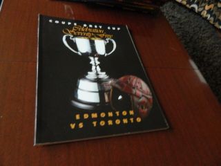 1987 Grey Cup Program Toronto Vs Edmonton Bc Place Nrmt