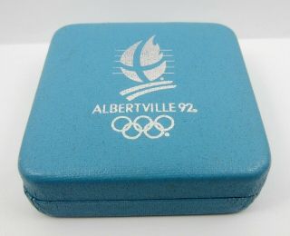 1992 Albertville France Olympic Winter Games Table Medal Boxed 3