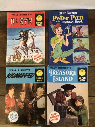 3 Walt Disney Mags - 1953 Peter Pan,  1964 Kidnapped & Treasure Island