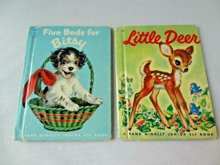Vintage Five Beds For Bitsy And Little Deer Rand Mcnally Junior Elf Books