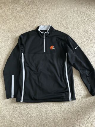 Nike Golf Cleveland Browns 1/4 Zip Pullover Jacket.  Size Medium