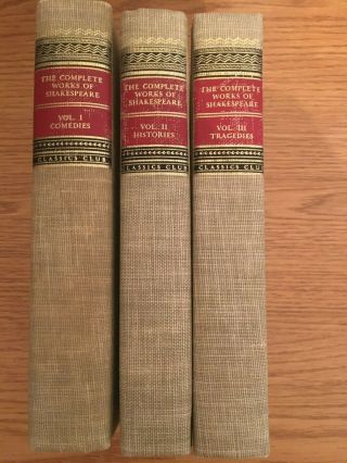 Classics Club The Complete Of Shakespeare 3 Volume Set