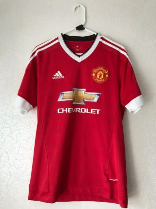 Manchester United 2015 2016 Home Football Shirt Jersey Adidas Size M