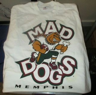 1995 Vintage Memphis Mad Dogs T - Shirt - Size Large - Cfl