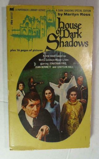 House Of Dark Shadows Marilyn Ross First Ed Oct 1970 Movie Ed Photos