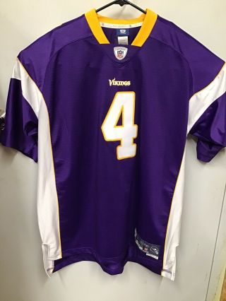 Minnesota Vikings Brett Favre 4 Reebok Onfield Nfl Stitched Jersey Size 2xl