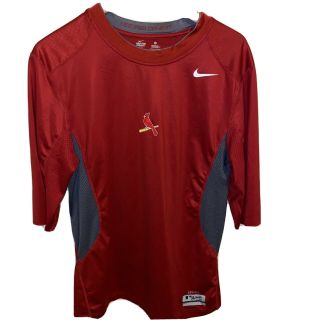 Nike Dri Fit St.  Louis Cardinals Short Sleeve Shirt Large Red Game 15