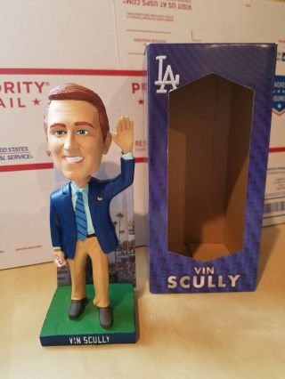 Vin Scully Los Angeles Dodgers Bobblehead 2015 Hall Of Fame Broadcaster