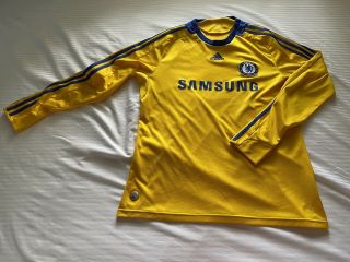 Chelsea Fc Adidas Jersey Size Men’s Large Fa Cup Long Sleeve Anelka Drogba Cole