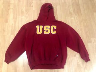 Vintage Russell Athletic Usc Trojans Hooded Sweatshirt Hoodie 80s 90s 2xl