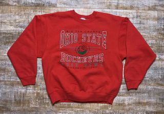 Vtg 1997 Ohio State Buckeyes Rose Bowl Pullover Sweatshirt Adult Sz L 90s Rare