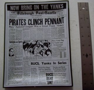 Vintage 1960 Pittsburgh Pirates World Series Ashtray.