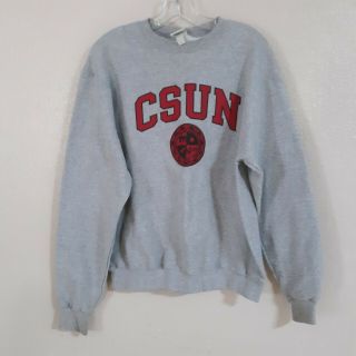 California State University Northridge Csun Size M Gray Sweatshirt Long Sleeve