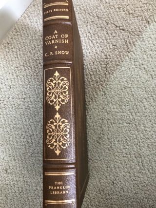 A Coat Of Varnish By C P Snow A Franklin Edition First Edition