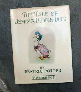 Beatrix Potter The Tale Of Jemima Puddle - Duck F.  Warne & Co Vintage Rare 1908