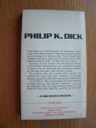 Philip K.  Dick We Can Build You DAW 1st ed 2nd Printing UY1164 SC Good 3