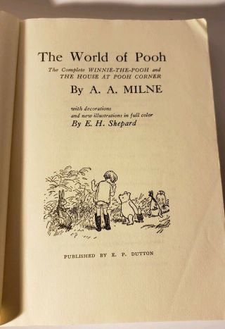1957 1st THE WORLD OF POOH by A A Milne Illus.  by E H Shepard WINNIE THE POOH 3