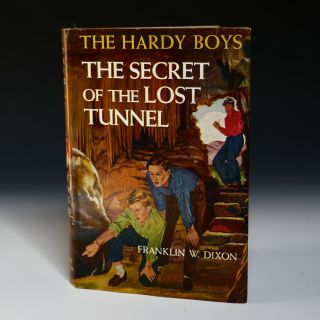 Vintage 1950 Hardy Boys The Secret Of The Lost Tunnel Frankling Dixon Book Dj