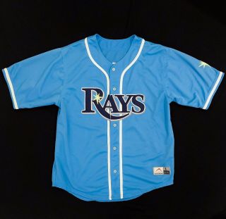 Allen Sportswear Tampa Bay Rays Adult Large Joe Maddon 70 Baseball Jersey Blue