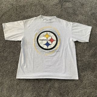 Vintage 90s Zubaz Pittsburgh Steelers T - Shirt Size Xl Single Stitch Made In Usa