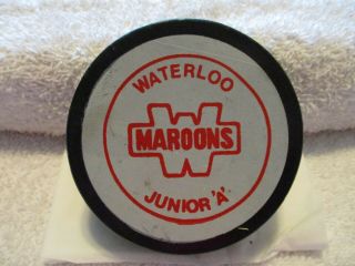 Waterloo Maroons Quebec Tier Ii Jr.  A Puck (1970s)