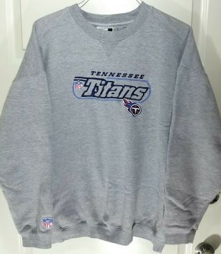 Vintage Nfl Tennessee Titans Puma Embroidered Gray Crewneck Sweatshirt Size Xl