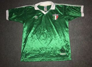 Vtg Mens Adidas Green V Neck Mexico 70 Soccer Jersey Sz Xl