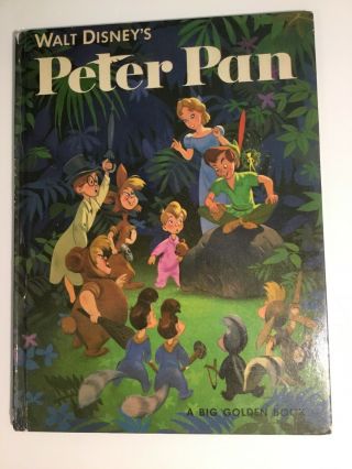 Walt Disney’s Peter Pan Big Golden Book 1952 Large Hard Back