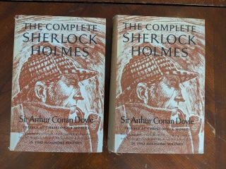 The Complete Sherlock Holmes 2 Volume Arthur Conan Doyle Vintage Doubleday Hc