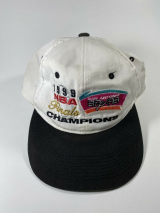 Rare Vintage San Antonio Spurs Snapback Hat Nba Basketball 1999 Finals Champions
