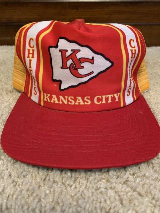 Vintage Era Kansas City Chiefs Snapback Hat Made In The Usa Pat Mahomes Nfl
