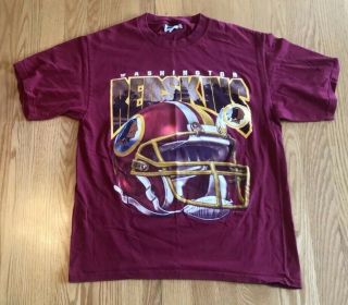 Vintage Washington Redskins Nfl Football Helmet Shirt L