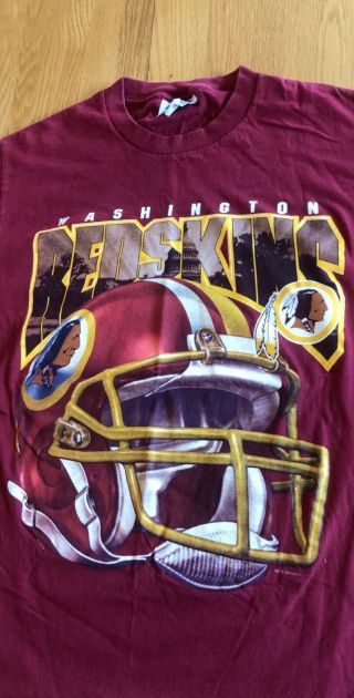 Vintage Washington Redskins NFL Football Helmet Shirt L 2