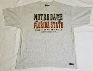 Notre Dame Vs.  Florida State Game 11/13/93 Vintage Jansport T - Shirt Size Xl