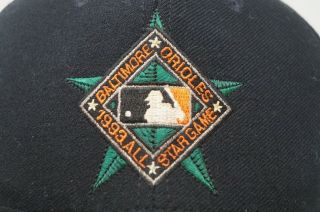 Rare Vintage Baltimore Orioles MLB 1993 All Star Game Snapback Hat Cap 90s Black 2